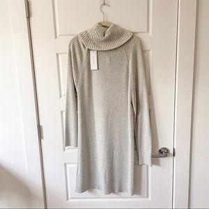 NWT French Connection Cowl Neck Sweater Dress L